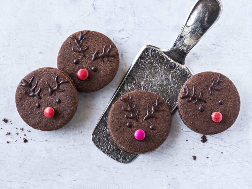 Rentiere - gefüllte Schoggiguetzli