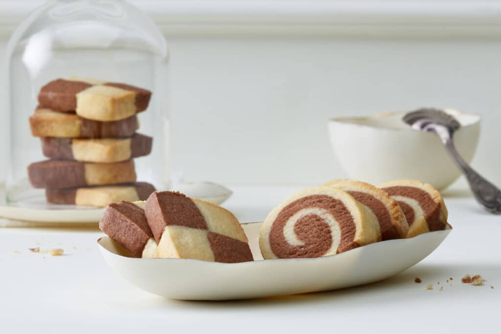 schwarz-weiss Gebäck